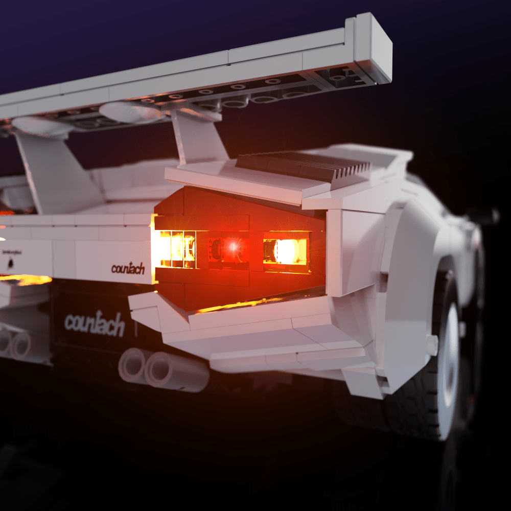 Light Kit for LEGO® Lamborghini Countach 5000 Quattrovalvole - 2.0 Light Kit by Extoril