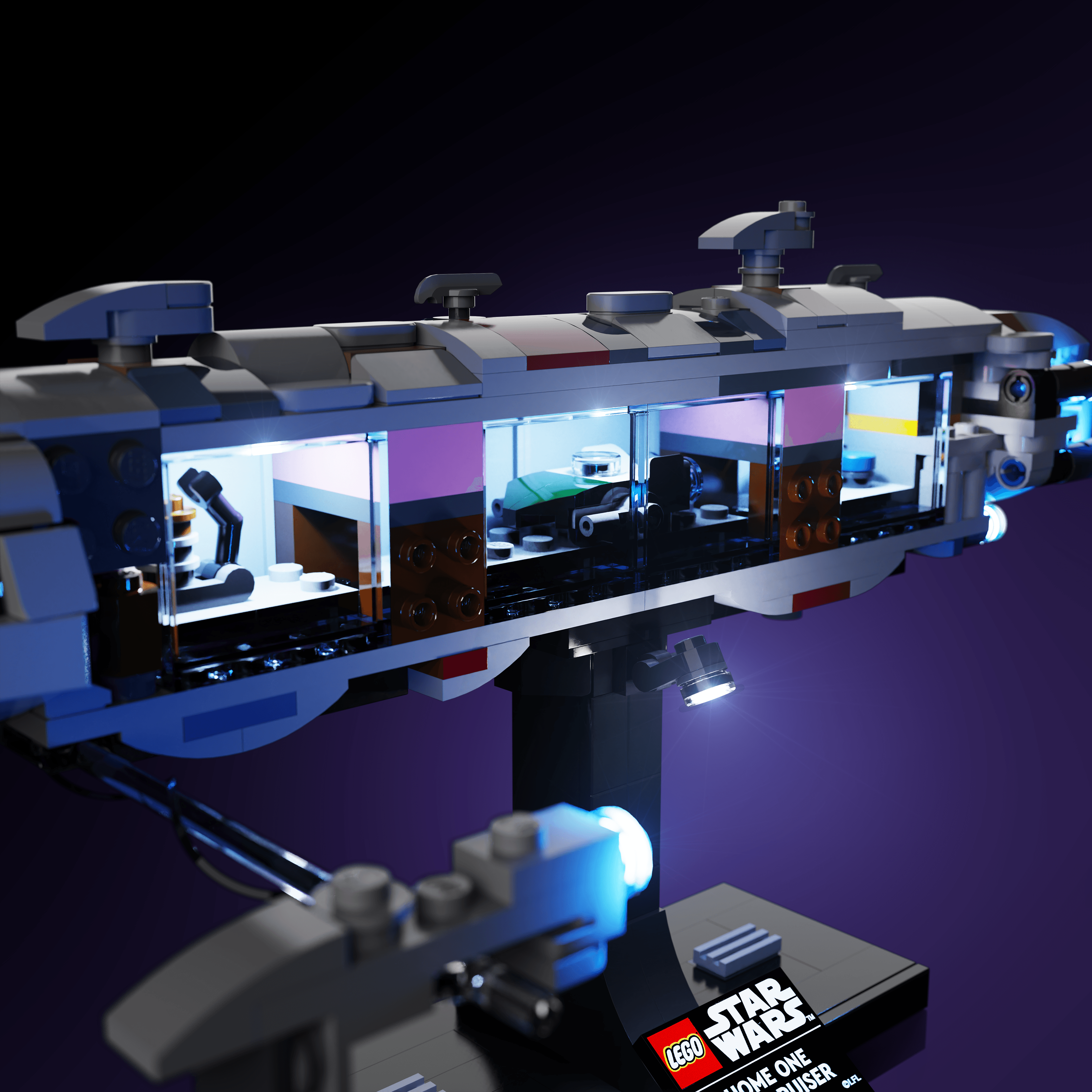 Light Kit for LEGO® Star Wars Home One Starcruiser - 2.0 Light Kit by Extoril