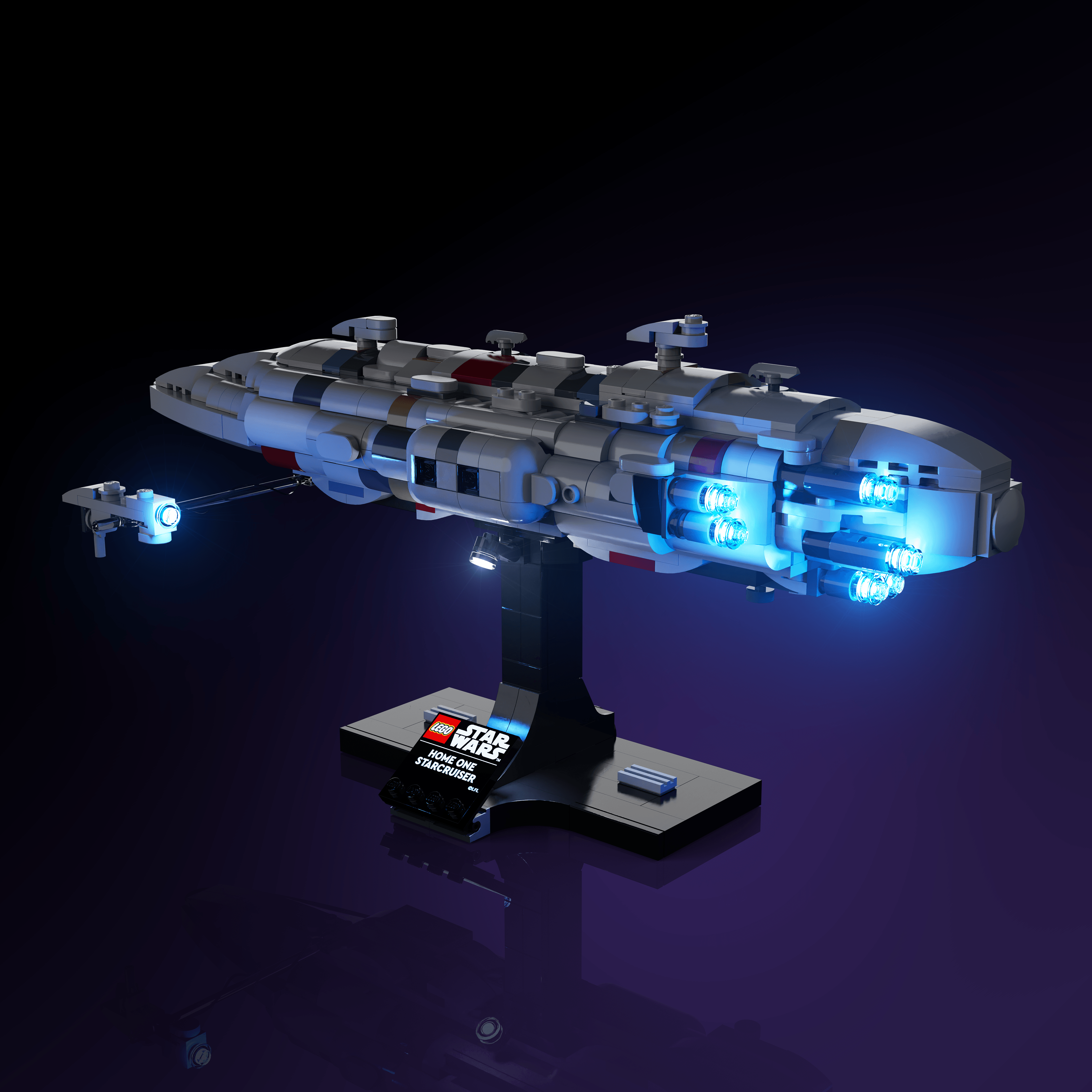 Light Kit for LEGO® Star Wars Home One Starcruiser - 2.0 Light Kit by Extoril