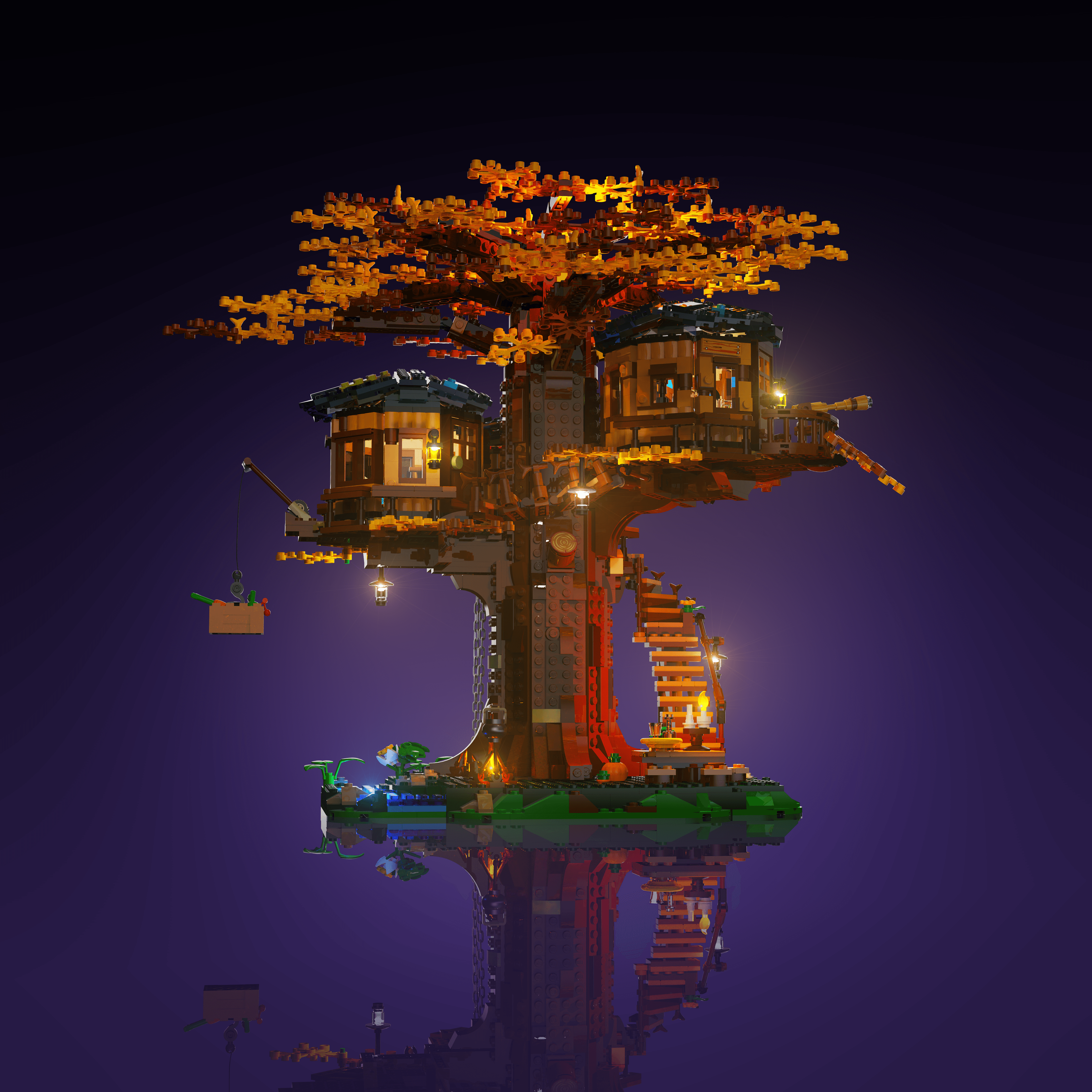 Light Kit for LEGO® Tree House - 2.0 Light Kit by Extoril