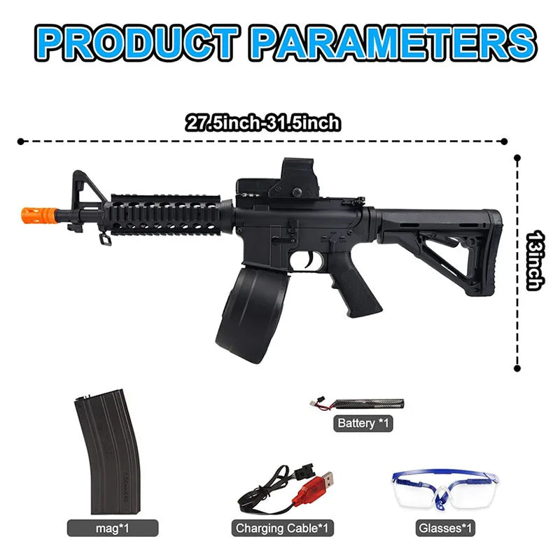 M4 Gel Blaster Toy Rifle Full-Auto Nylon - Gadget by Extoril