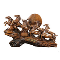 Majestic Eight Galloping Horses Feng Shui Resin Sculpture - home decor by Extoril