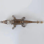 Mechanical Crocodile 3D Metal Sculpture Kit - 3d metal puzzle by Extoril