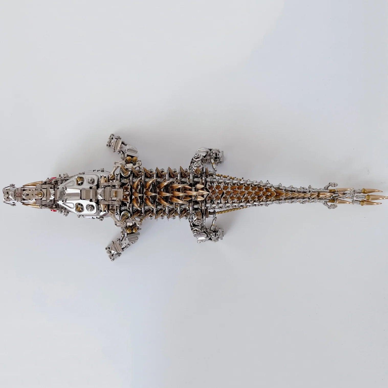 Mechanical Crocodile 3D Metal Sculpture Kit - 3d metal puzzle by Extoril