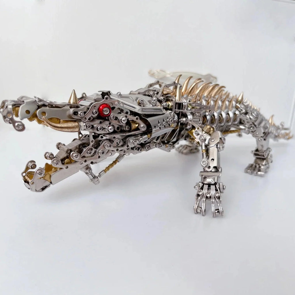 Mechanical Crocodile 3D Metal Sculpture Kit - 3d metal puzzle by Extoril