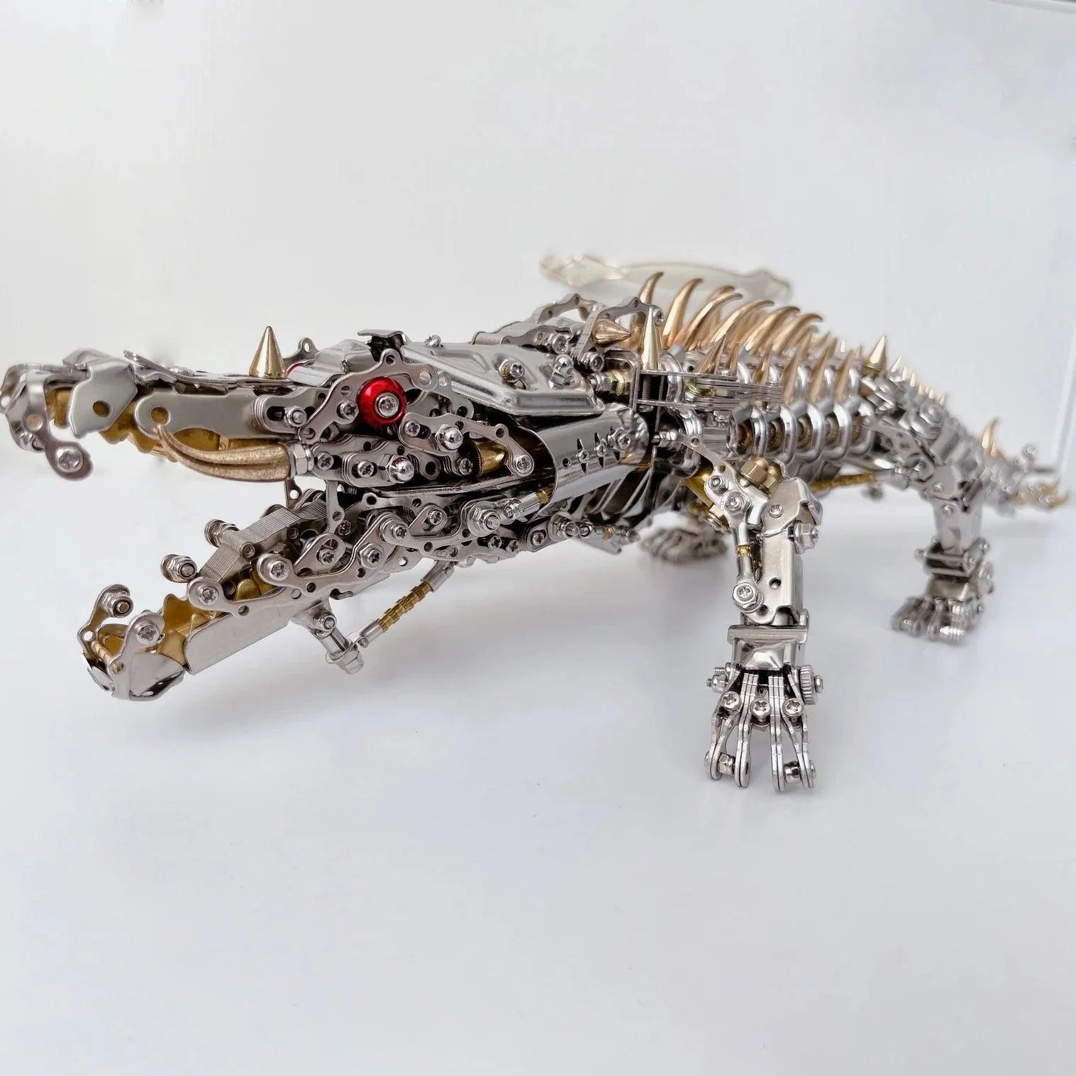 Mechanical Crocodile 3D Metal Sculpture Kit - 3d metal puzzle by Extoril