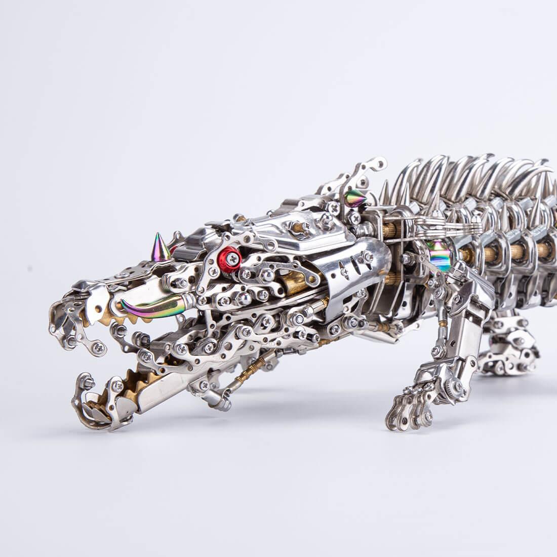Mechanical Crocodile 3D Metal Sculpture Kit - 3d metal puzzle by Extoril