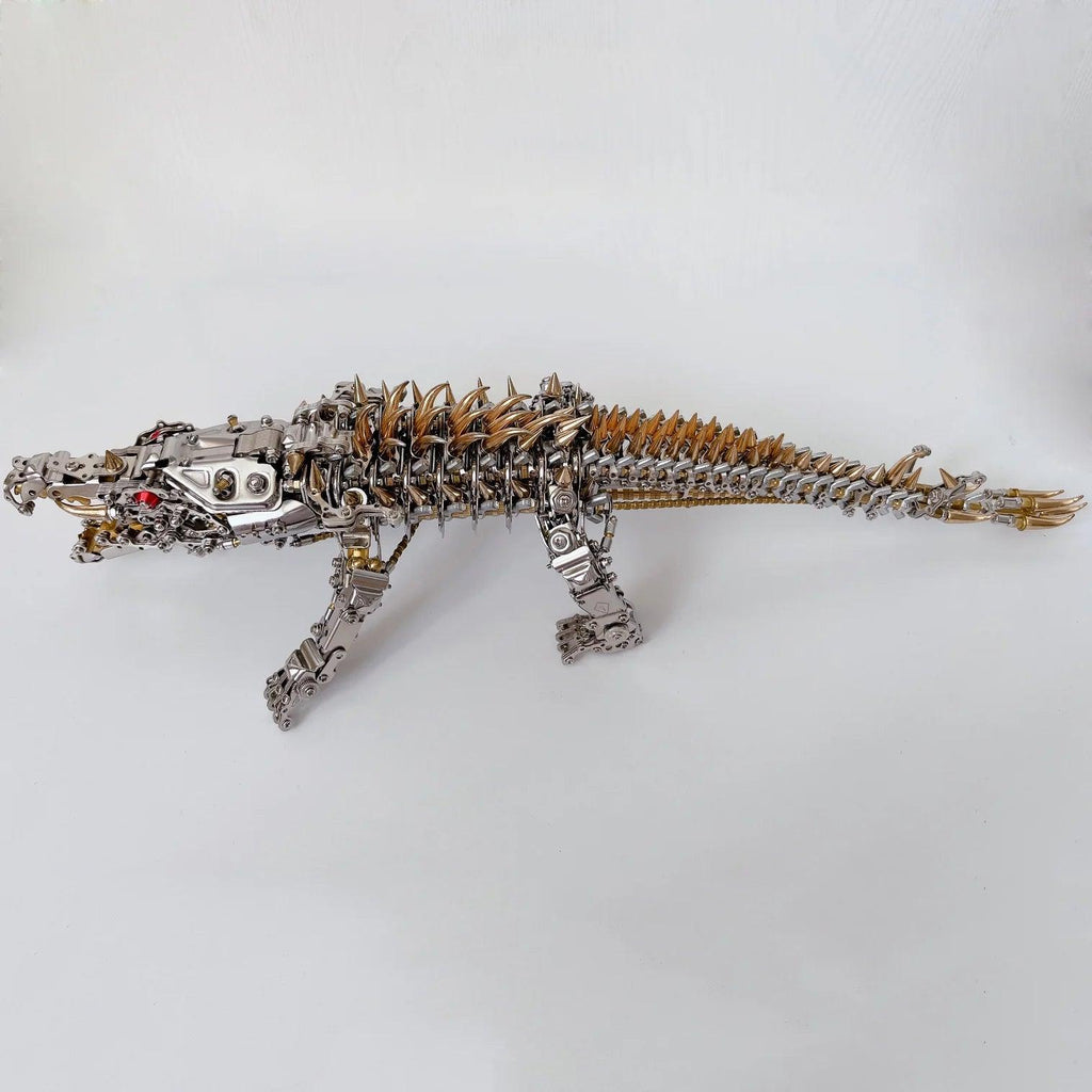 Mechanical Crocodile 3D Metal Sculpture Kit - 3d metal puzzle by Extoril
