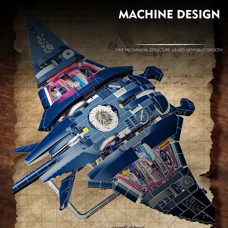 Mechanical Devil Fish Building Blocks Set - Mechanical kit by Extoril