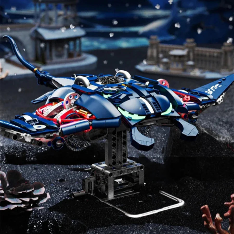 Mechanical Devil Fish Building Blocks Set - Mechanical kit by Extoril