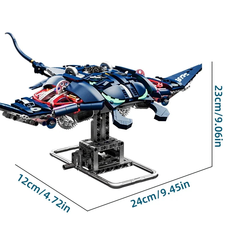 Mechanical Devil Fish Building Blocks Set - Mechanical kit by Extoril