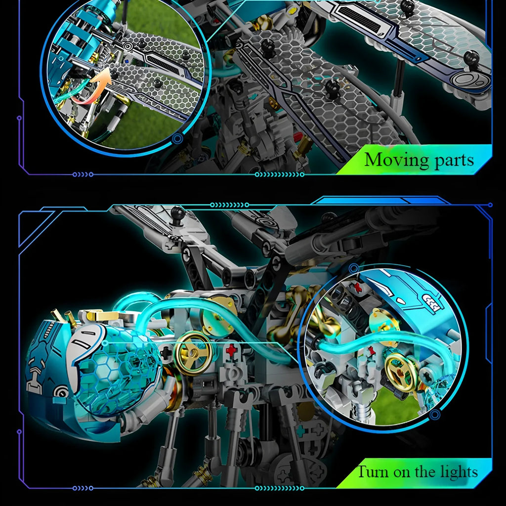 Mechanical Dragonfly Building Blocks Set - Mechanical kit by Extoril