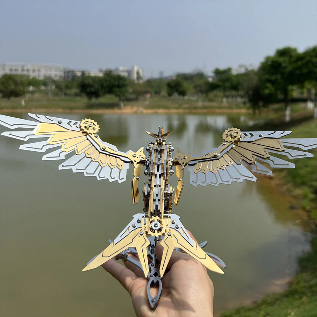 Majestic 3D Metal Mechanical Eagle Model Kit - 3d metal puzzle by Extoril