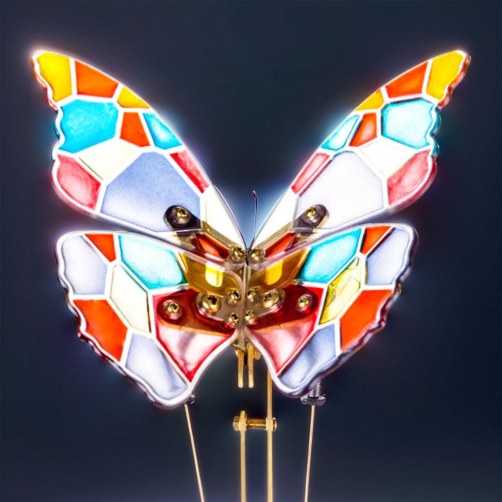 Mechanical Flying Butterfly DIY Model Kit - 3d metal puzzle by Extoril