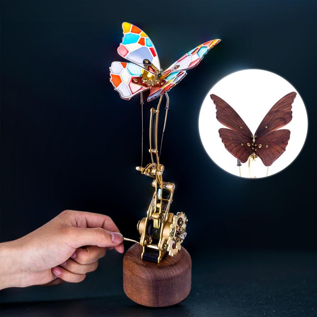 Mechanical Flying Butterfly DIY Model Kit - 3d metal puzzle by Extoril