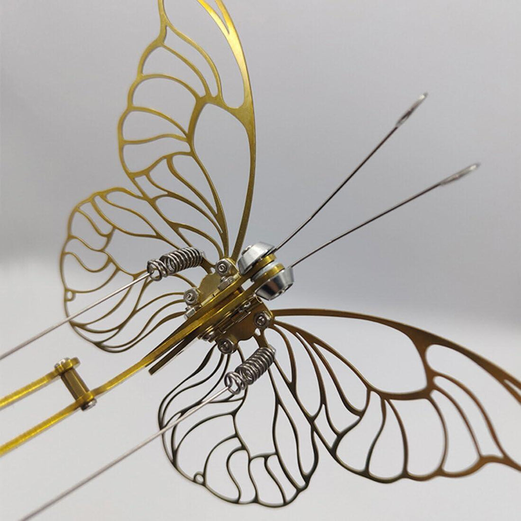 Mechanical Flying Butterfly DIY Model Kit - 3d metal puzzle by Extoril