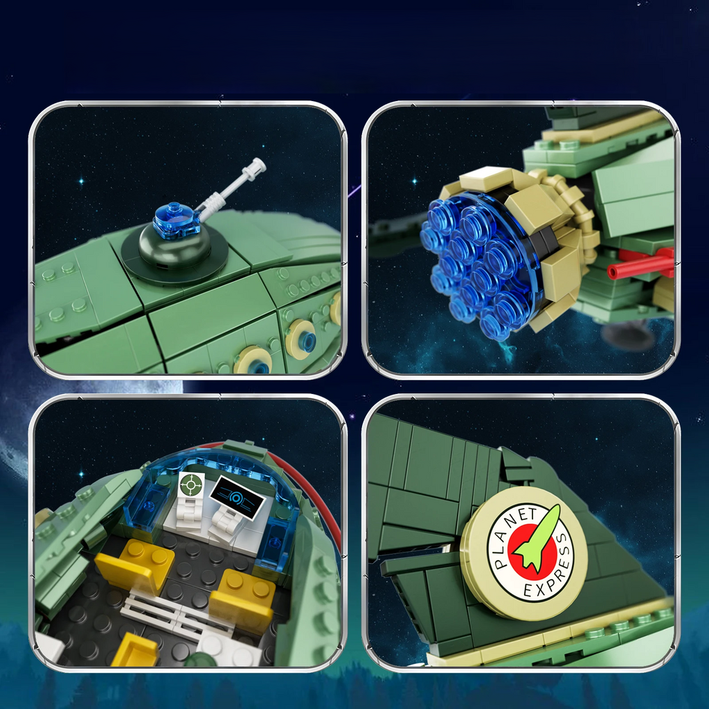 Mechanical Galactic Express Spaceship Building Blocks Set - Mechanical kit by Extoril