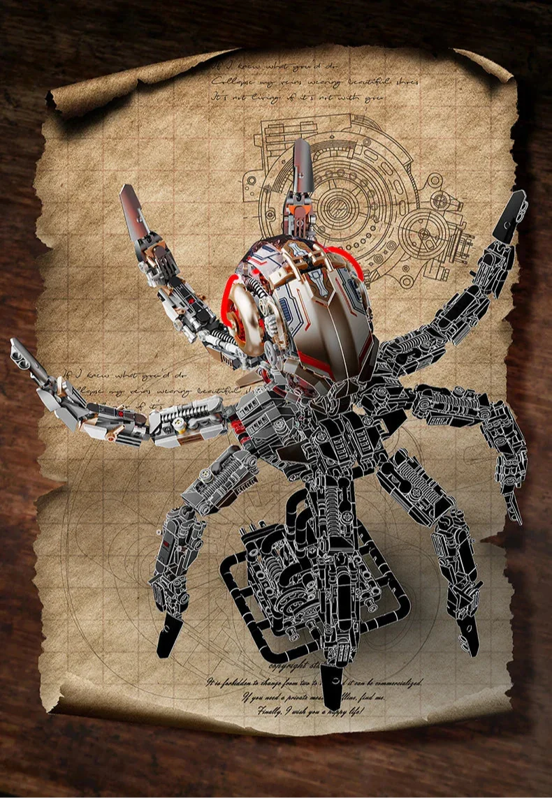 Mechanical Octopus Building Blocks Set - Mechanical kit by Extoril