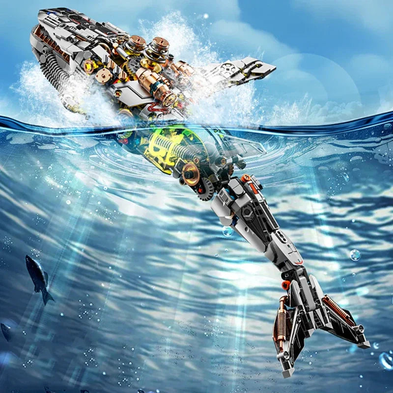 Mechanical Whale Building Blocks Set - Mechanical kit by Extoril