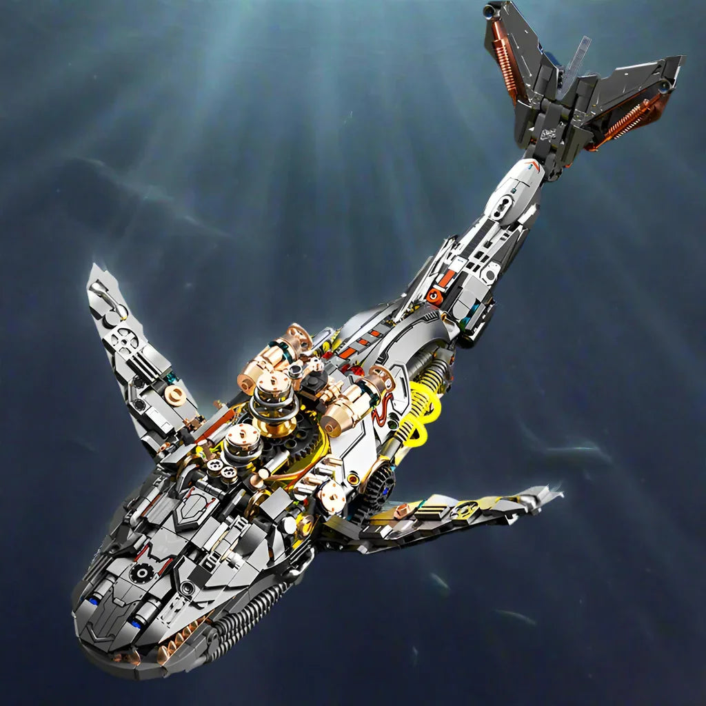Mechanical Whale Building Blocks Set - Mechanical kit by Extoril