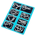 Metal Wire Brain Teaser Puzzle Set of 8 - Gadget by Extoril