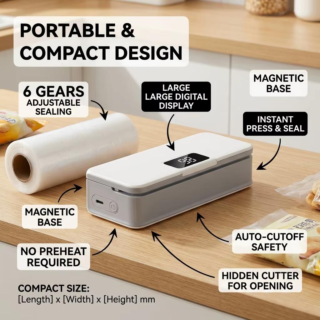 Mini Bag Sealer & Cutter - Gadget by Extoril