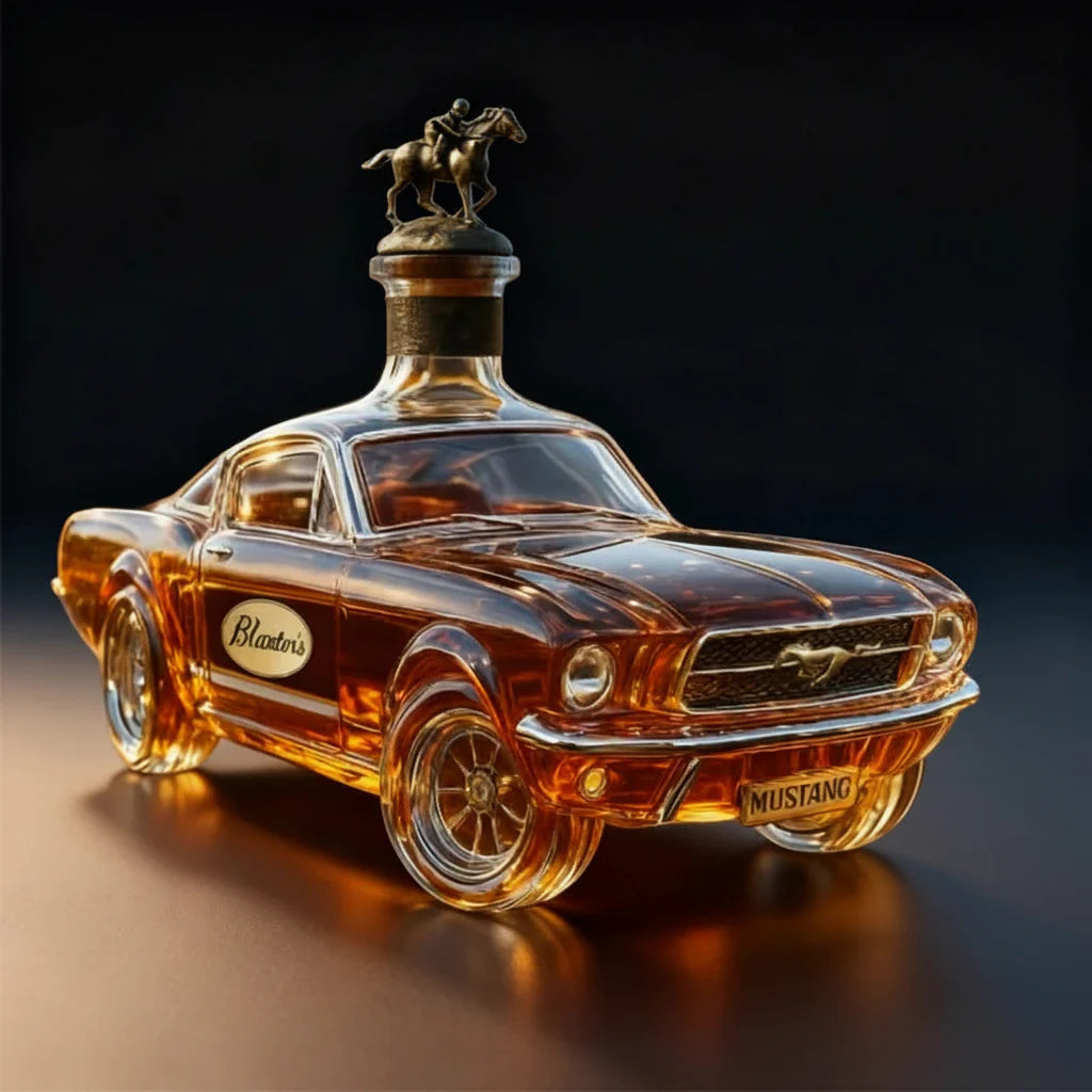 Mustang Whiskey Decanter with Jockey Cap - home decor by Extoril