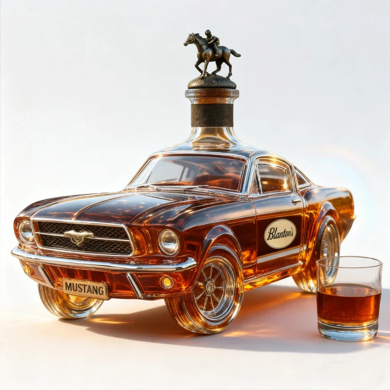 Mustang Whiskey Decanter with Jockey Cap - home decor by Extoril