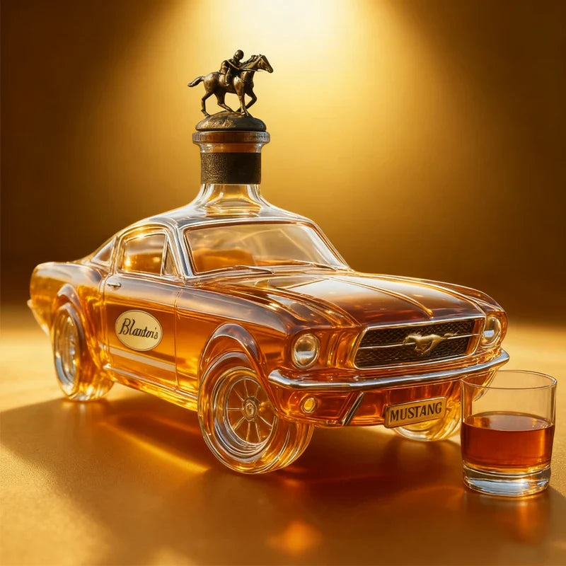 Mustang Whiskey Decanter with Jockey Cap - home decor by Extoril