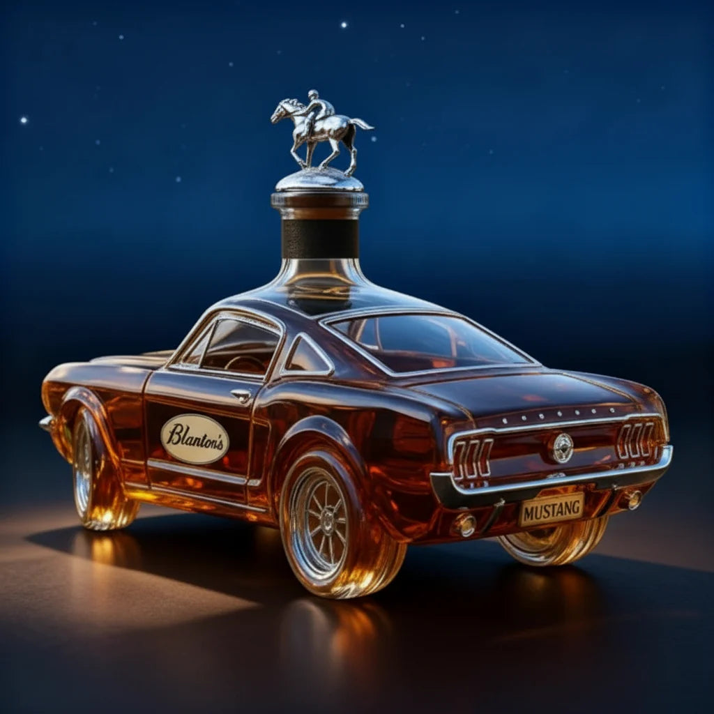 Mustang Whiskey Decanter with Jockey Cap - home decor by Extoril