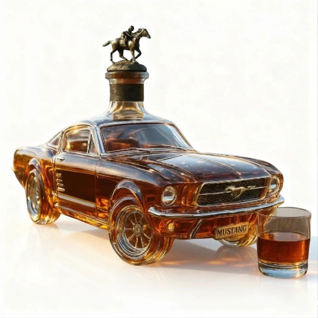 Mustang Whiskey Decanter with Jockey Cap - home decor by Extoril