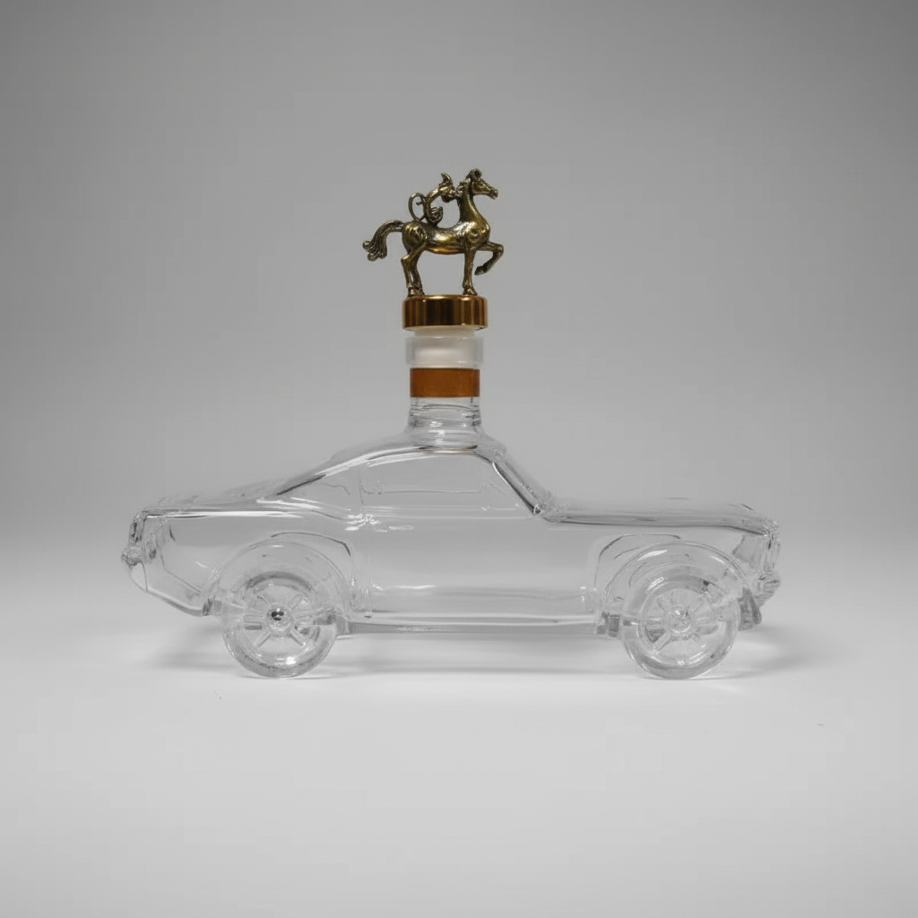 Mustang Whiskey Decanter with Jockey Cap - home decor by Extoril