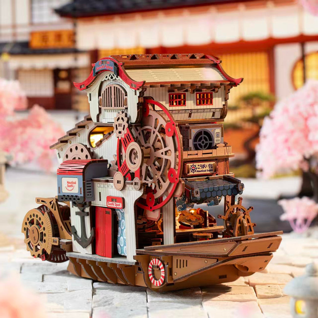 Nautical Sushi 3D Wooden Puzzle Kit - 3D Wooden Puzzle by Extoril