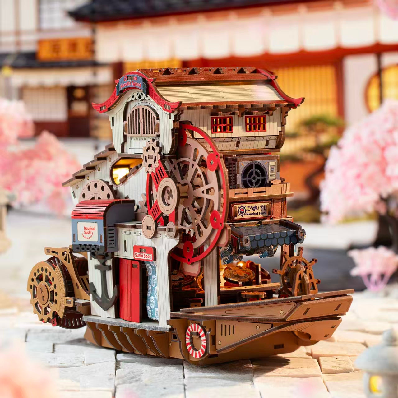 Nautical Sushi 3D Wooden Puzzle Kit - 3D Wooden Puzzle by Extoril