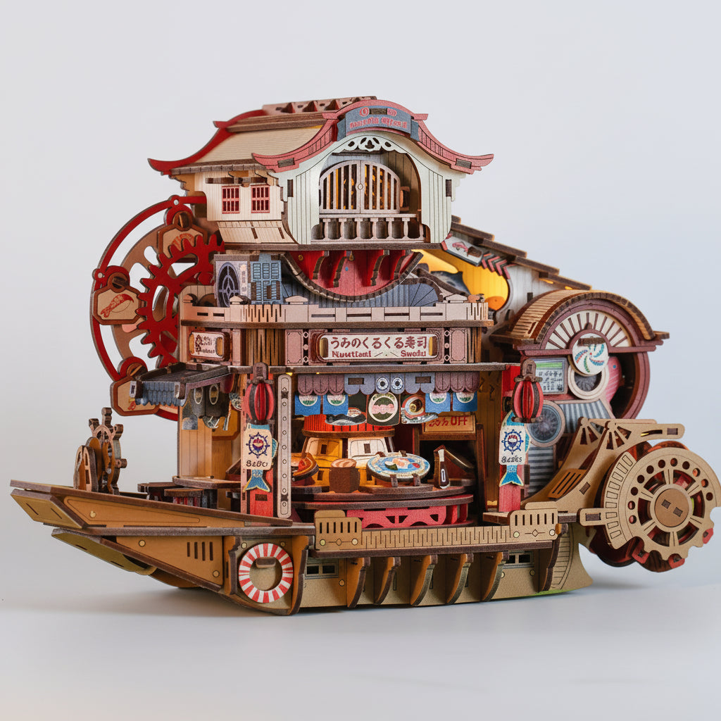 Nautical Sushi 3D Wooden Puzzle Kit - 3D Wooden Puzzle by Extoril