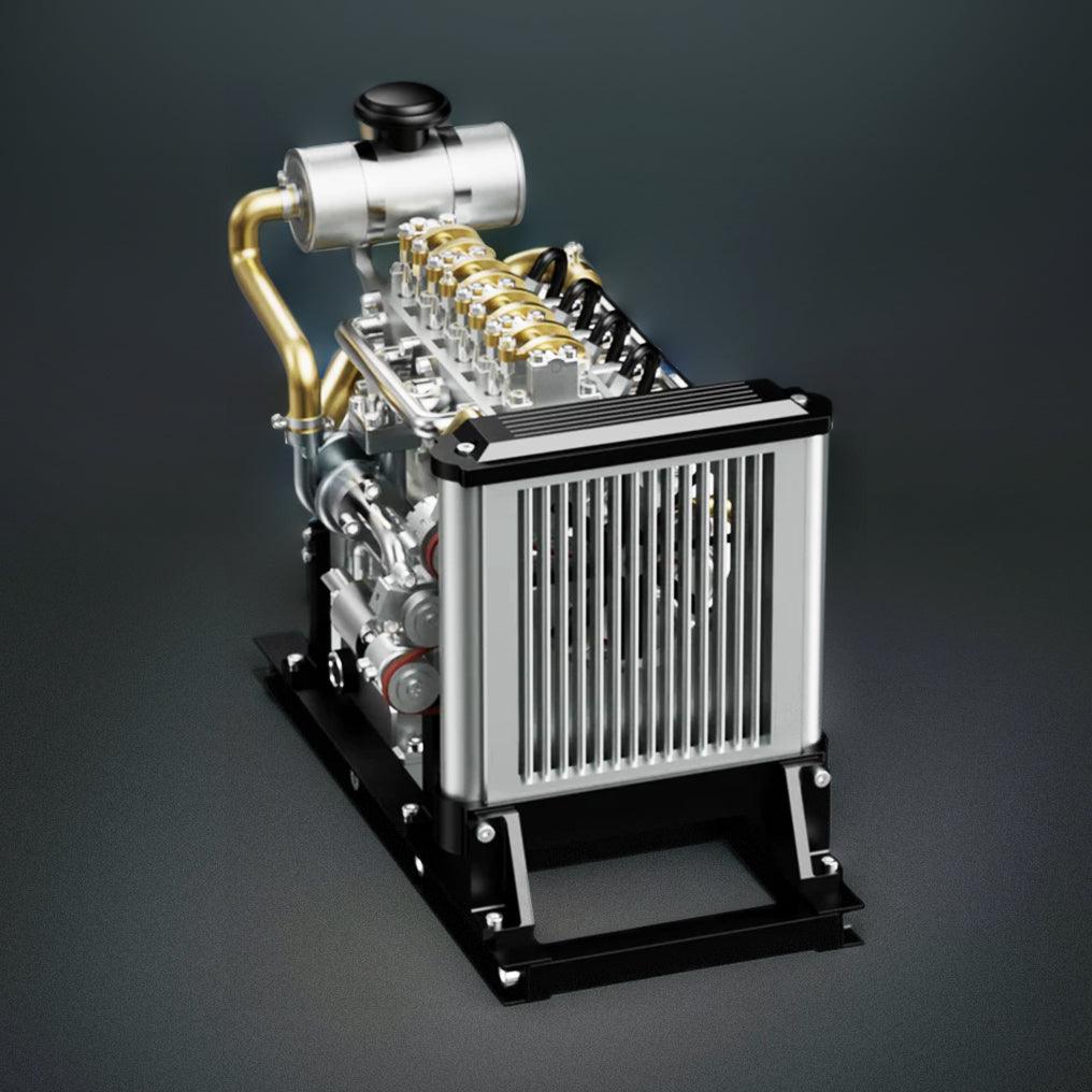 DIY 1/10 Full Metal Mini L4 OHV Inline 4 Cylinder Engine Model Kit that Works - DIY Engine Model by Extoril