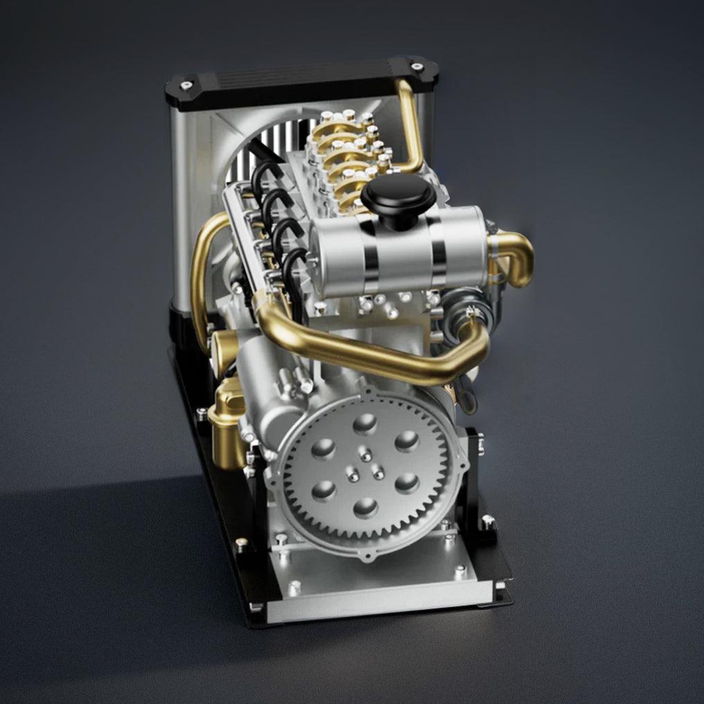 DIY 1/10 Full Metal Mini L4 OHV Inline 4 Cylinder Engine Model Kit that Works - DIY Engine Model by Extoril