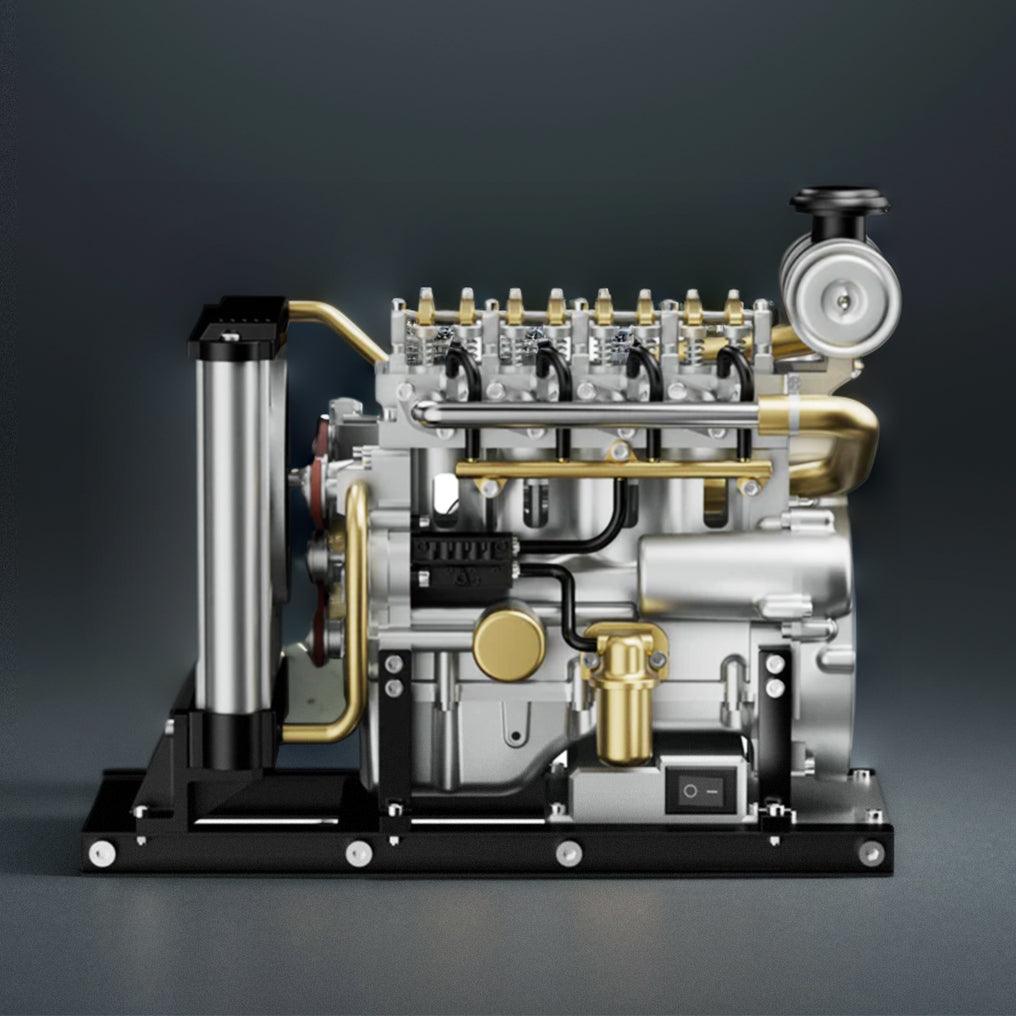 DIY 1/10 Full Metal Mini L4 OHV Inline 4 Cylinder Engine Model Kit that Works - DIY Engine Model by Extoril