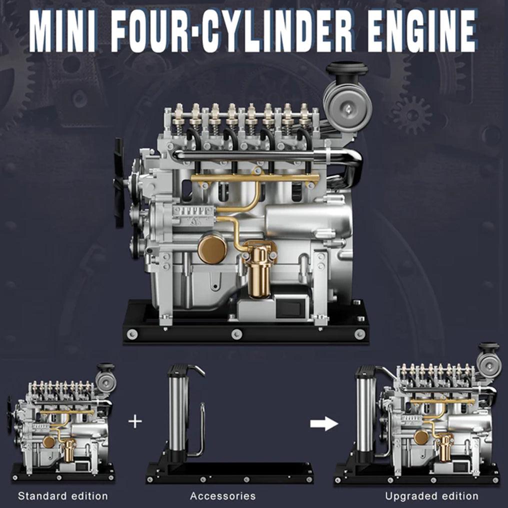 DIY 1/10 Full Metal Mini L4 OHV Inline 4 Cylinder Engine Model Kit that Works - DIY Engine Model by Extoril