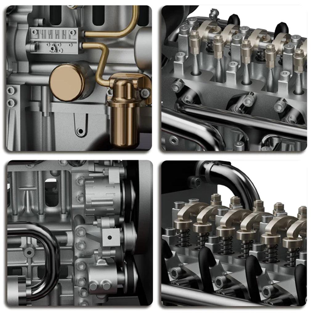 DIY 1/10 Full Metal Mini L4 OHV Inline 4 Cylinder Engine Model Kit that Works - DIY Engine Model by Extoril