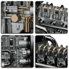 DIY 1/10 Full Metal Mini L4 OHV Inline 4 Cylinder Engine Model Kit that Works - DIY Engine Model by Extoril