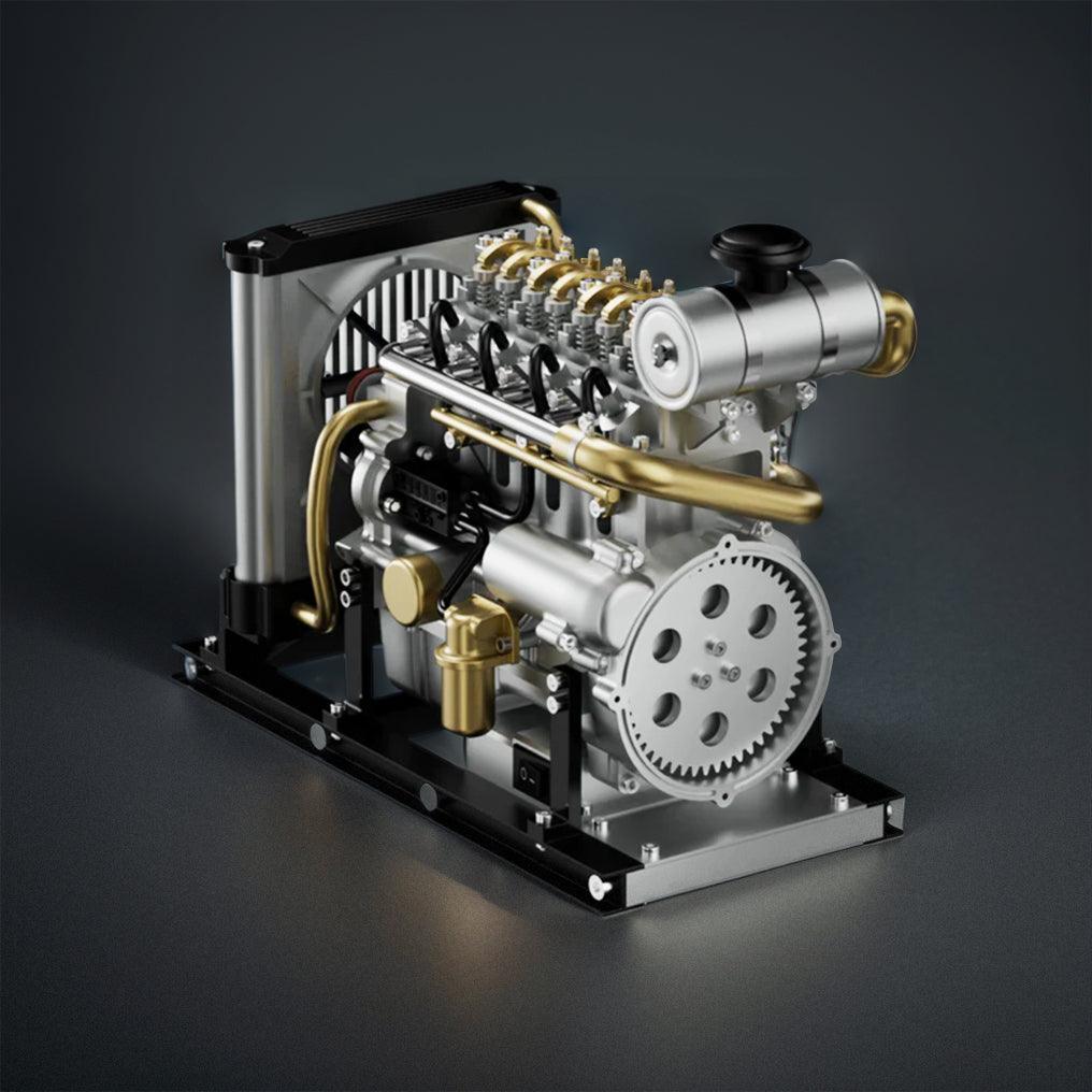 DIY 1/10 Full Metal Mini L4 OHV Inline 4 Cylinder Engine Model Kit that Works - DIY Engine Model by Extoril