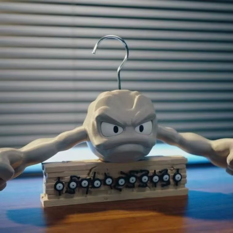 Pokemon Geodude Clothes Hanger - Gadget by Extoril