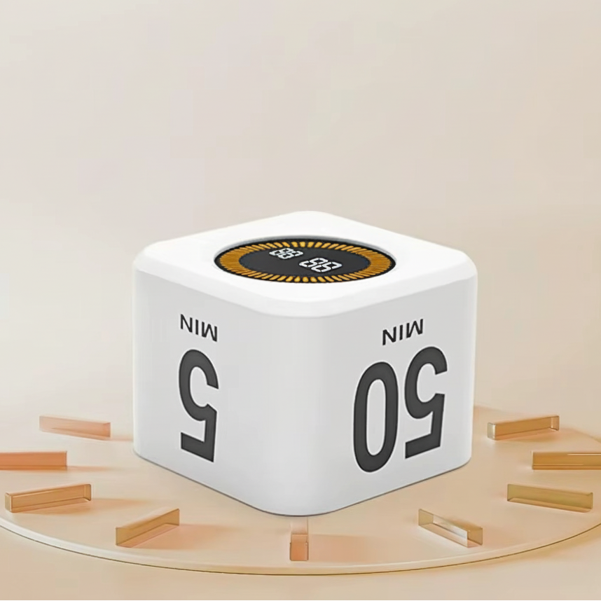 Pomodoro Timer Cube with Flip Productivity Countdown Presets - Gadget by Extoril