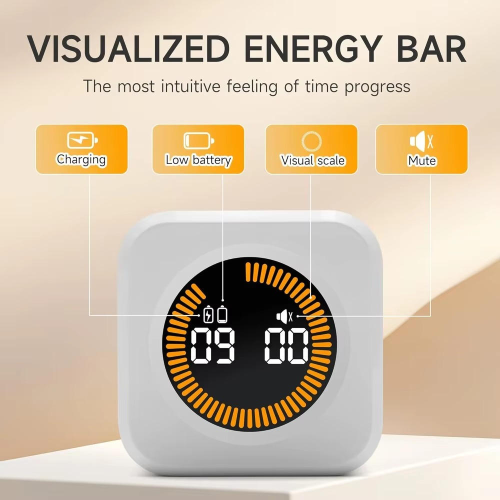 Pomodoro Timer Cube with Flip Productivity Countdown Presets - Gadget by Extoril