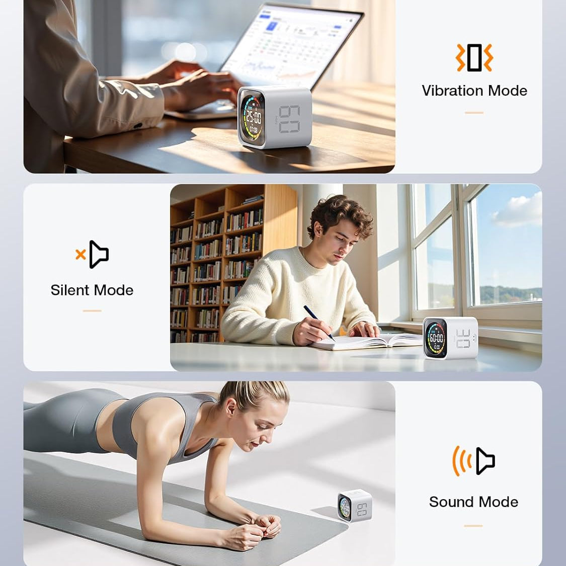 Pomodoro Timer Cube with Flip Productivity Countdown Presets - Gadget by Extoril