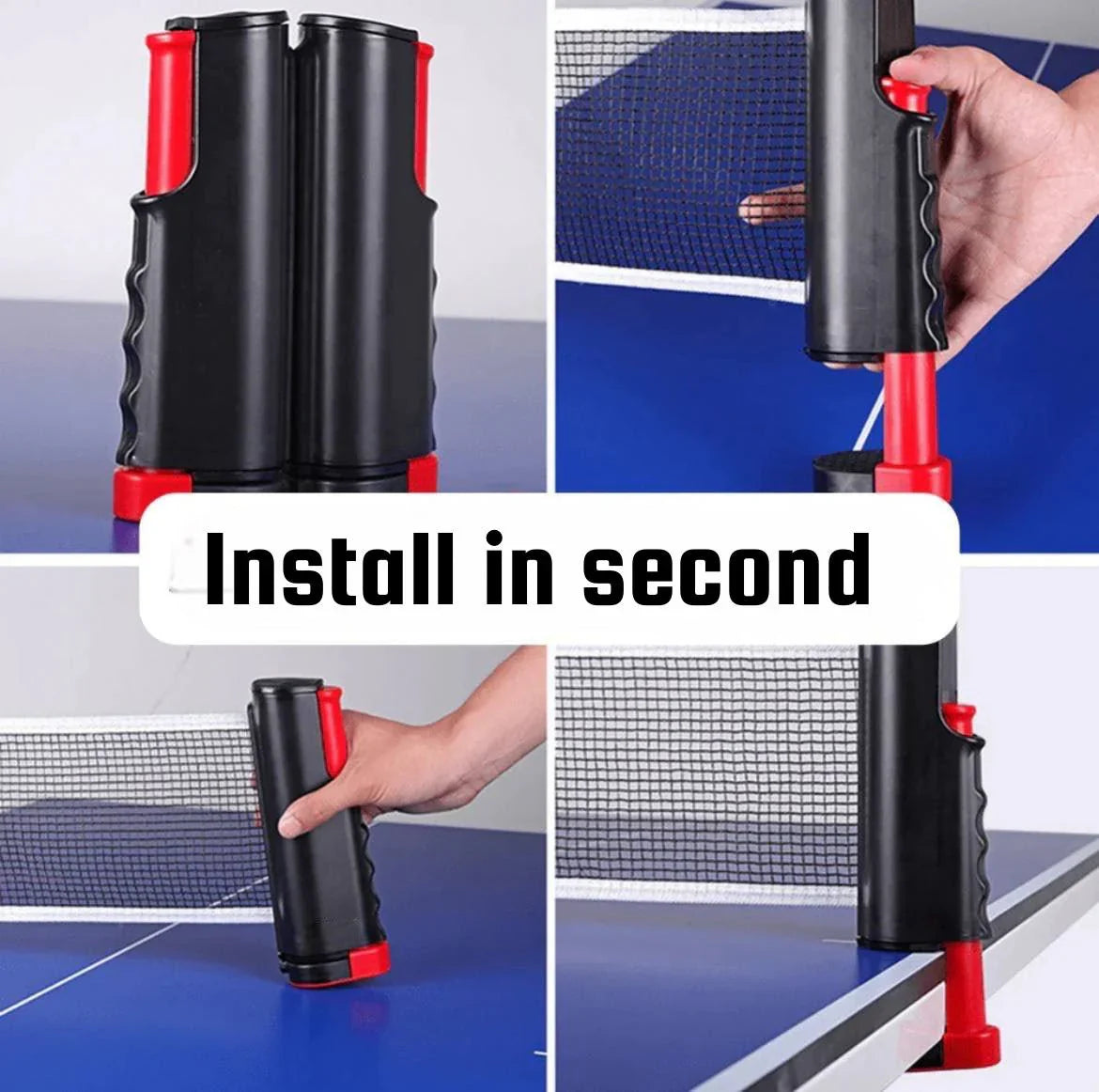 Portable Table Tennis Net Set with Paddles Balls - home decor by Extoril