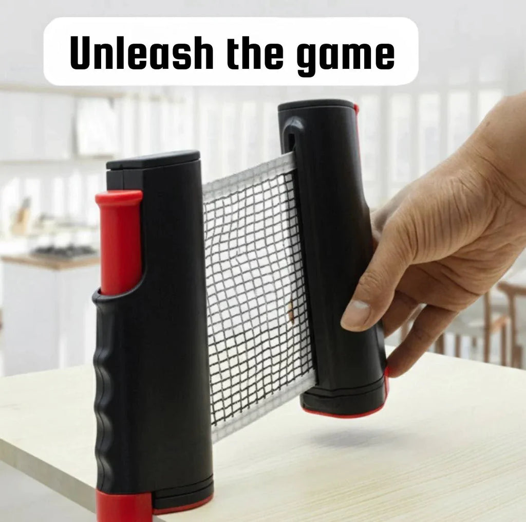 Portable Table Tennis Net Set with Paddles Balls - home decor by Extoril