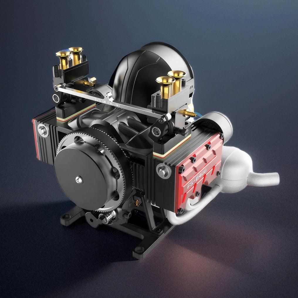 DIY 4 Cylinder Four-Stroke 14cc Nitro H4 Engine Model Kit FS-B400 - DIY Engine Model by Extoril