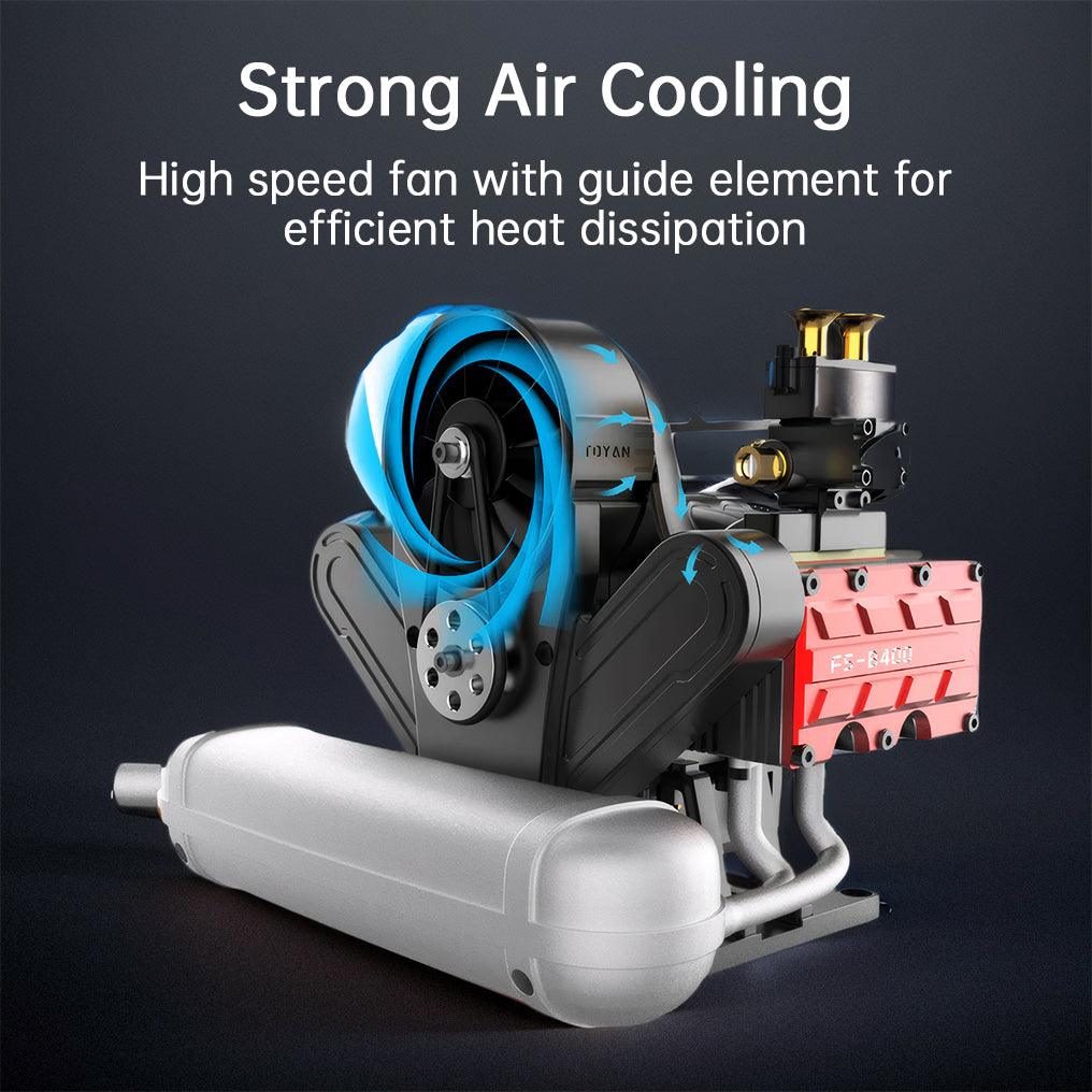 DIY 4 Cylinder Four-Stroke 14cc Nitro H4 Engine Model Kit FS-B400 - DIY Engine Model by Extoril